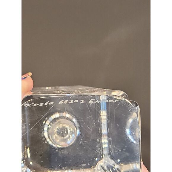 Kosta Boda Anna Ehrner Candleholders Swedish crystal Pillar Set Number Signed - Picture 11 of 11